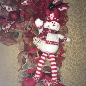 SOLD💥Snowman Embellished with Xmas balls.LED